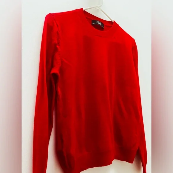 MANGO RED WOOL PERKINS-NECK SWEATER SIZE M - Picture 11 of 11